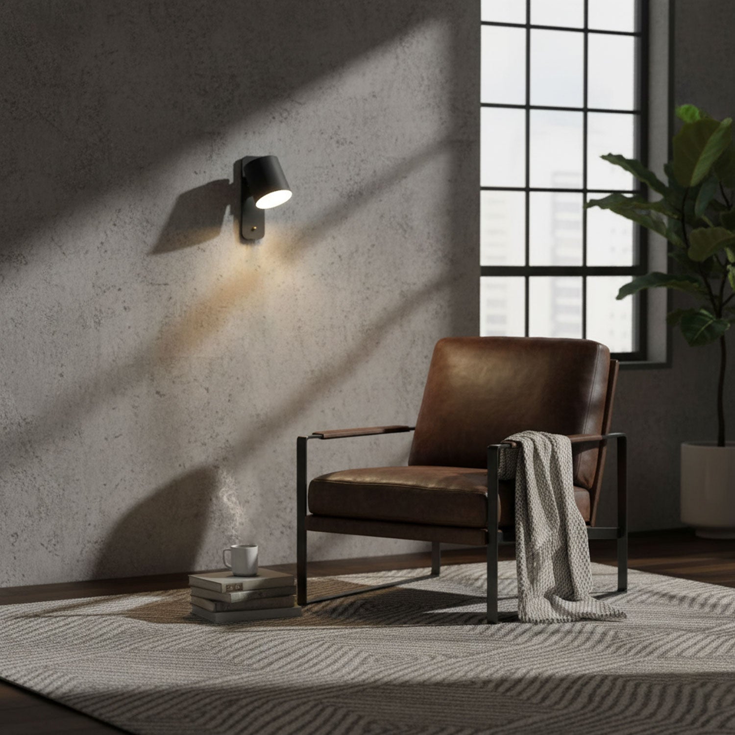 Moderne minimalistische draaibare cilindervormige LED-wandlamp, 1-licht