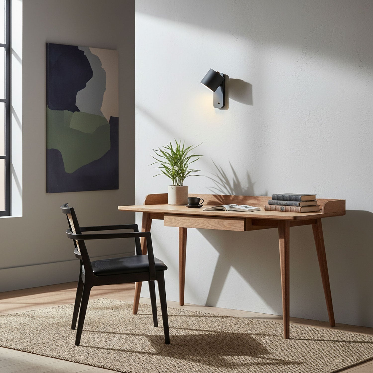 Moderne minimalistische draaibare cilindervormige LED-wandlamp, 1-licht