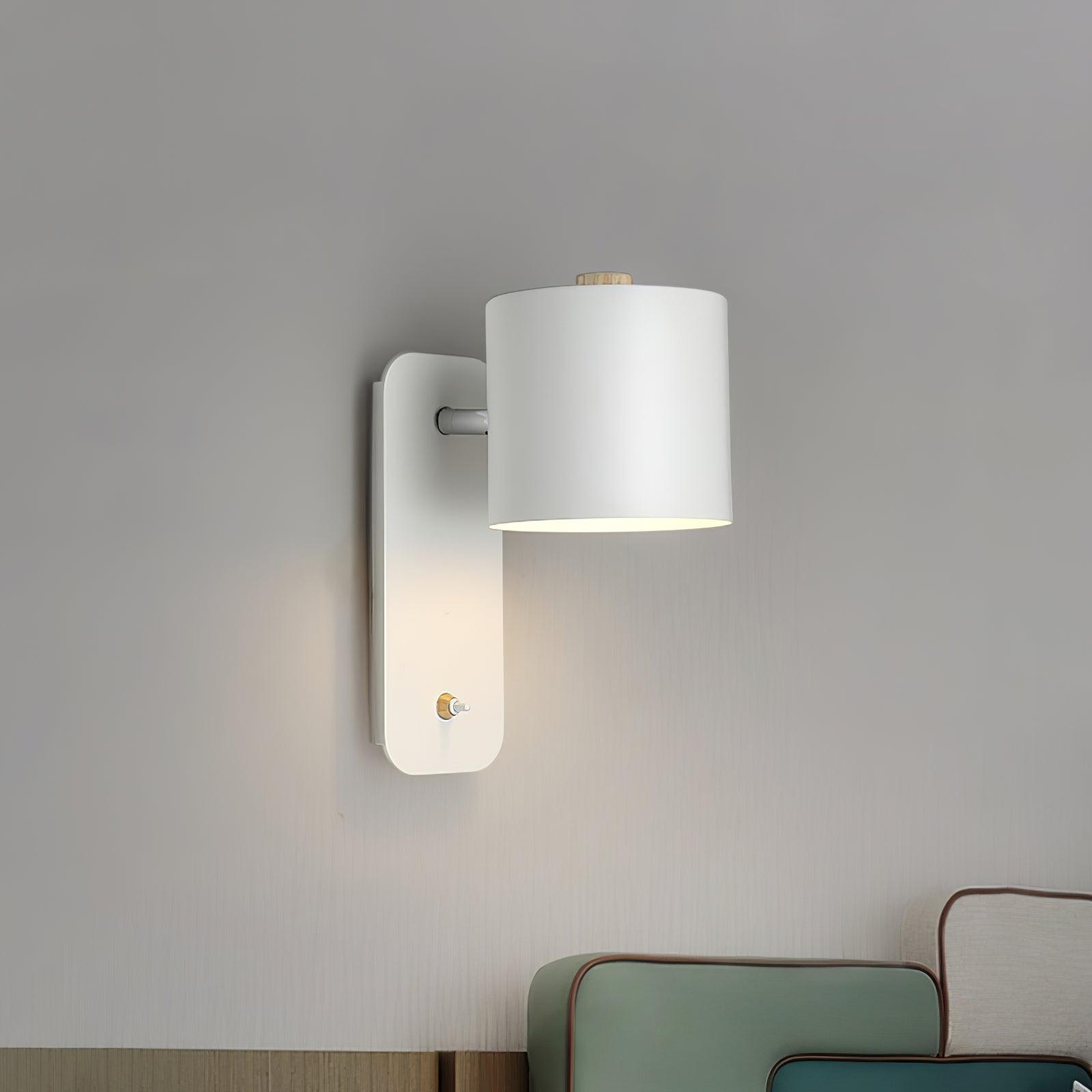 Moderne minimalistische draaibare cilindervormige LED-wandlamp, 1-licht