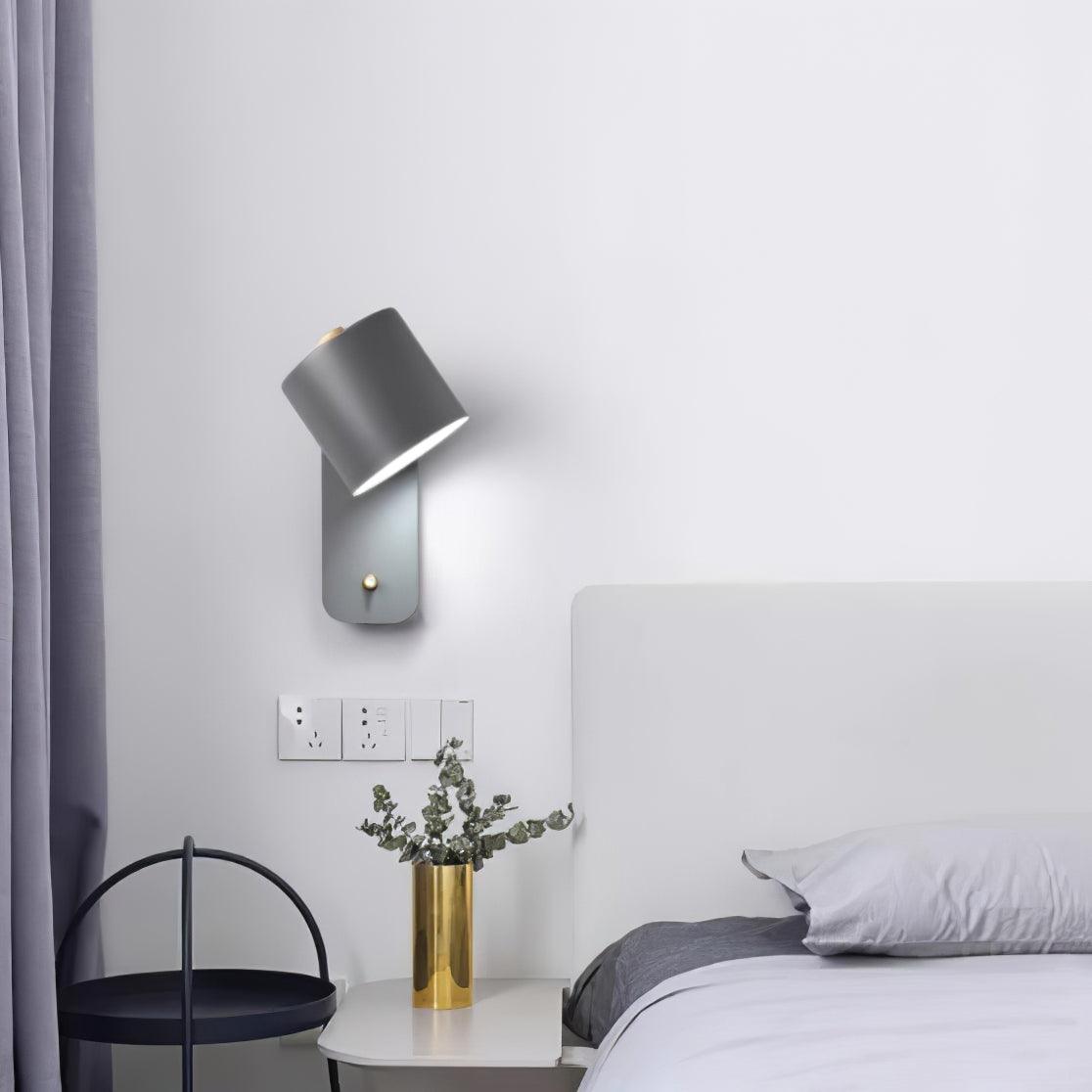 Moderne minimalistische draaibare cilindervormige LED-wandlamp, 1-licht