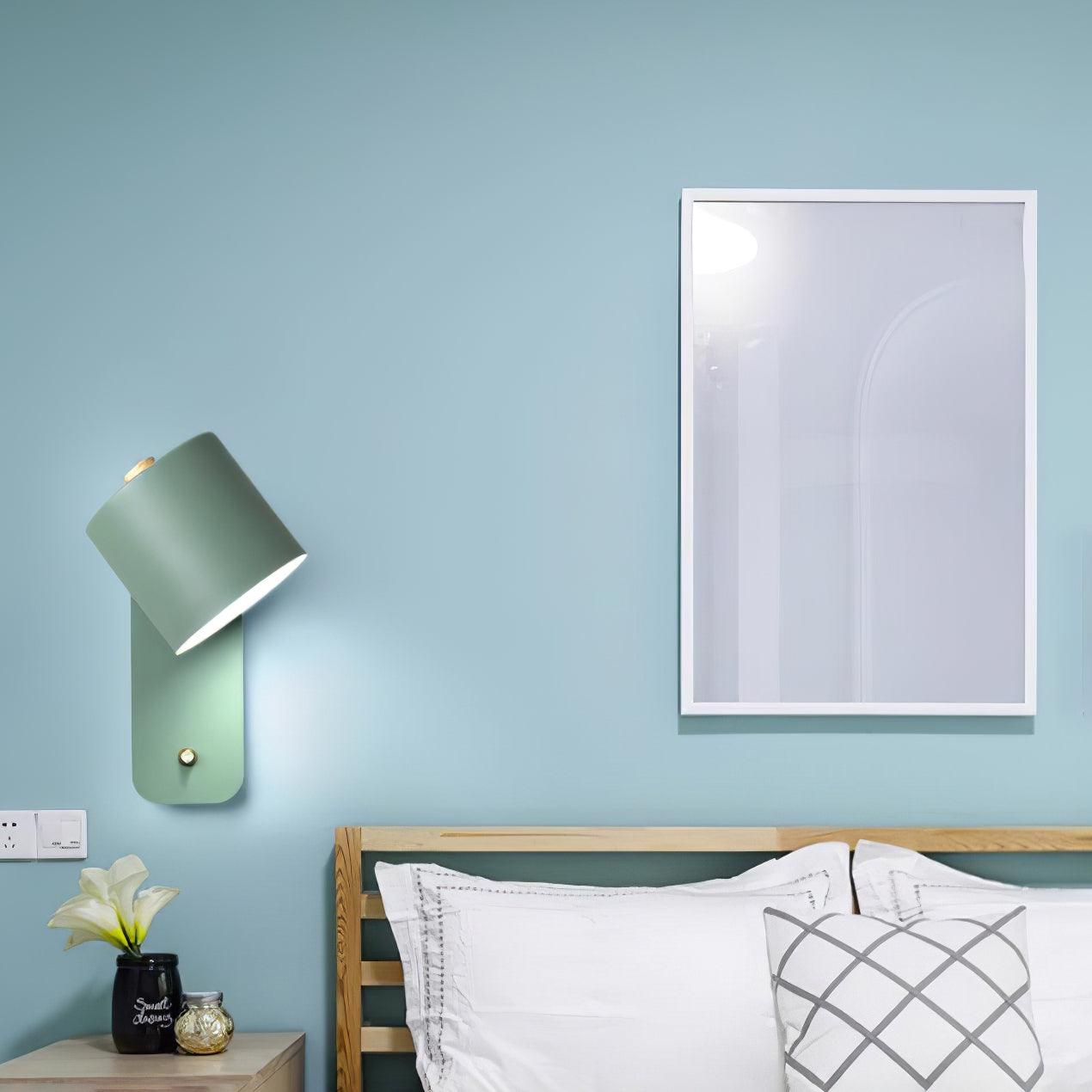 Moderne minimalistische draaibare cilindervormige LED-wandlamp, 1-licht