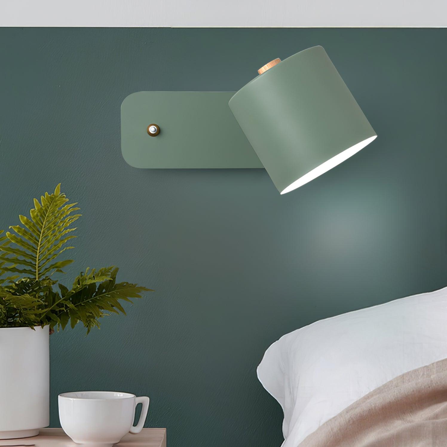 Moderne minimalistische draaibare cilindervormige LED-wandlamp, 1-licht