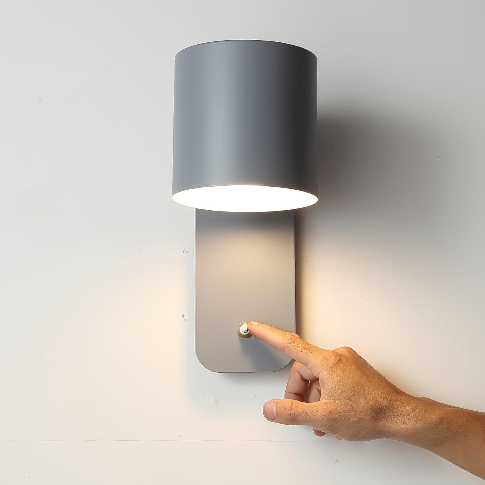 Moderne minimalistische draaibare cilindervormige LED-wandlamp, 1-licht