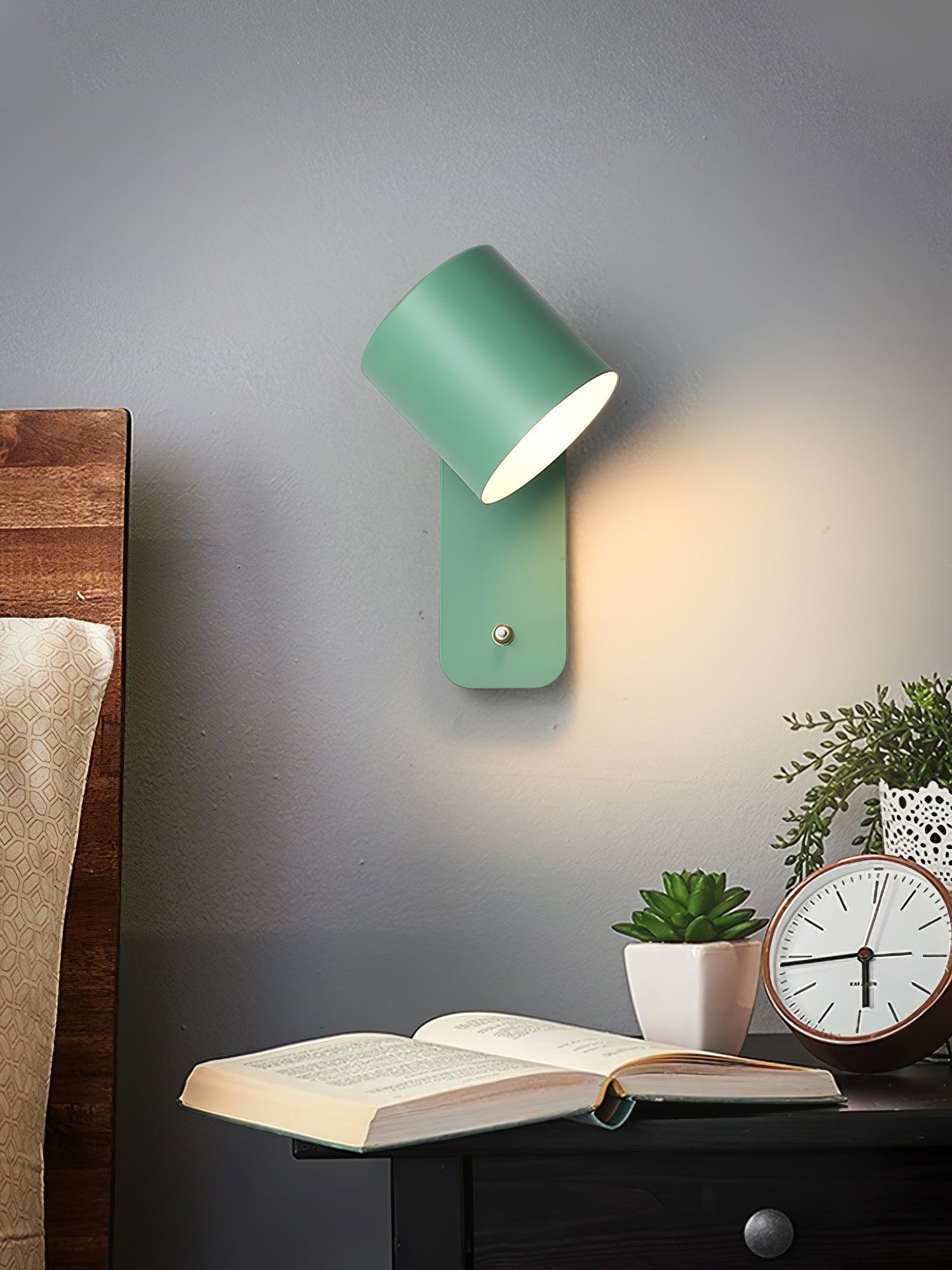 Moderne minimalistische draaibare cilindervormige LED-wandlamp, 1-licht