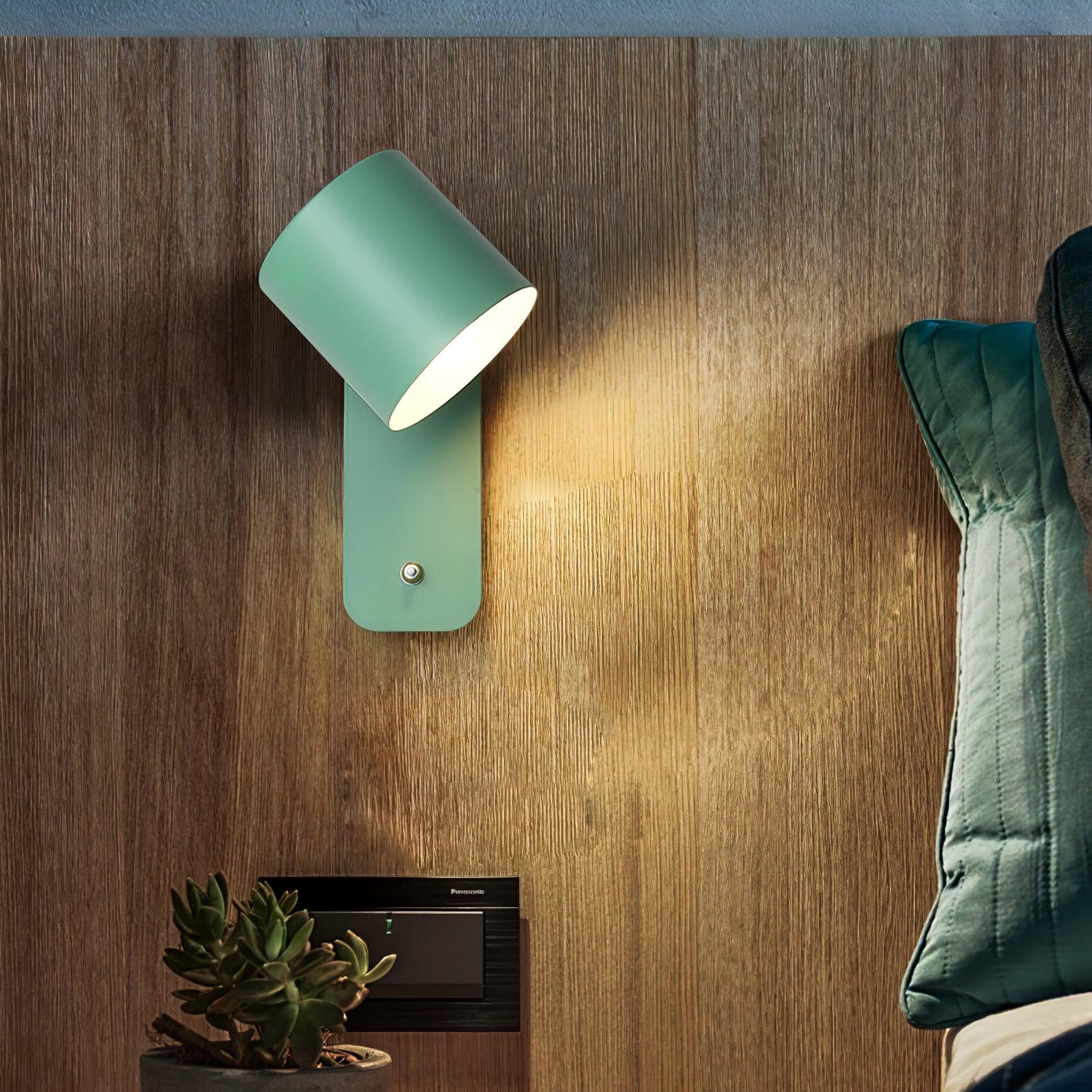 Moderne minimalistische draaibare cilindervormige LED-wandlamp, 1-licht