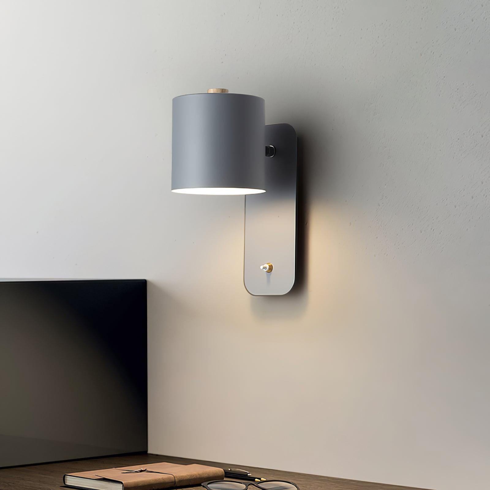 Moderne minimalistische draaibare cilindervormige LED-wandlamp, 1-licht