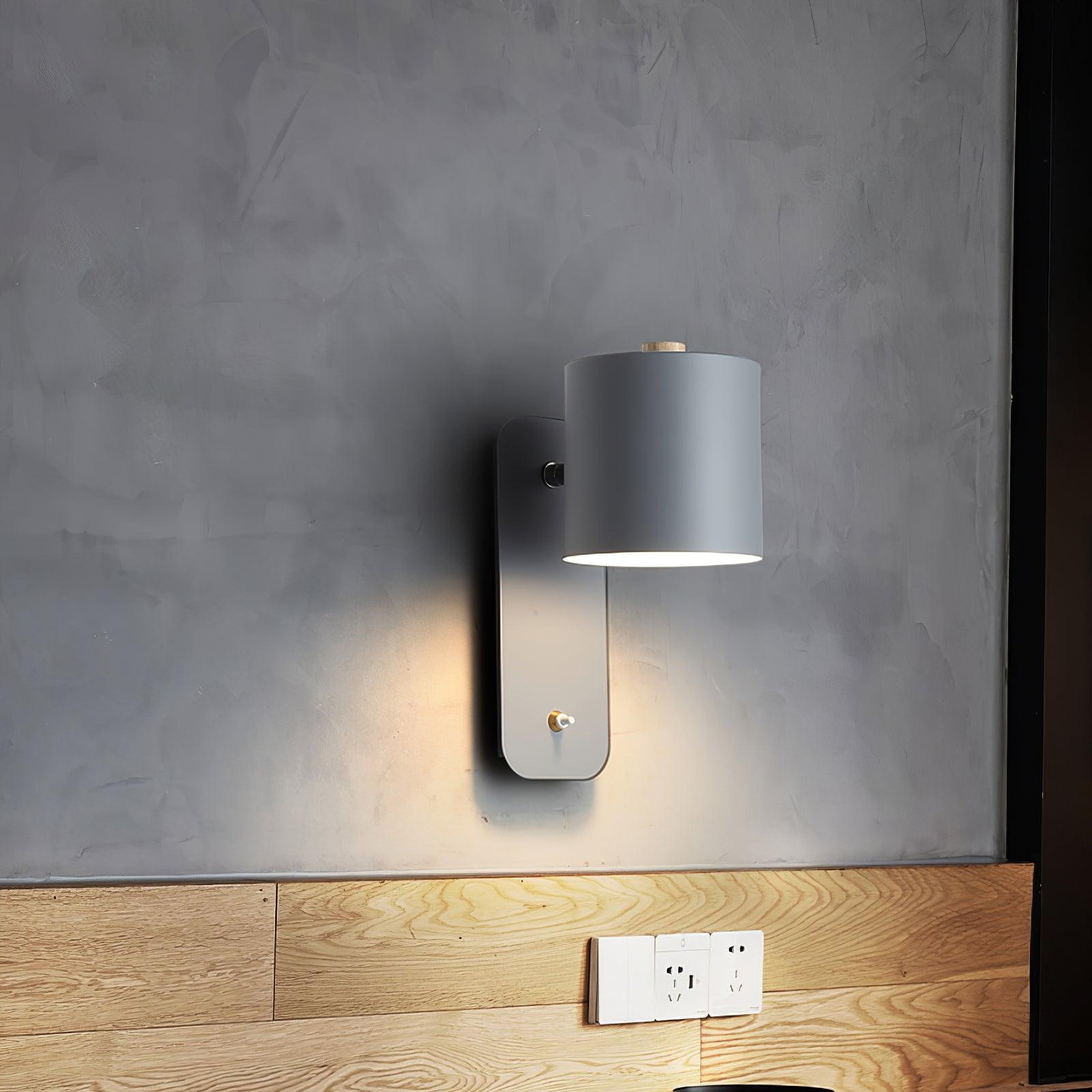 Moderne minimalistische draaibare cilindervormige LED-wandlamp, 1-licht