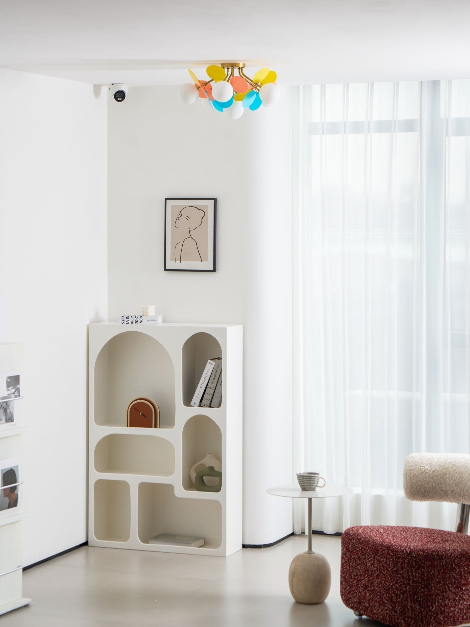 Lampada da soffitto moderna Macaron a globo con LED a 1 luce