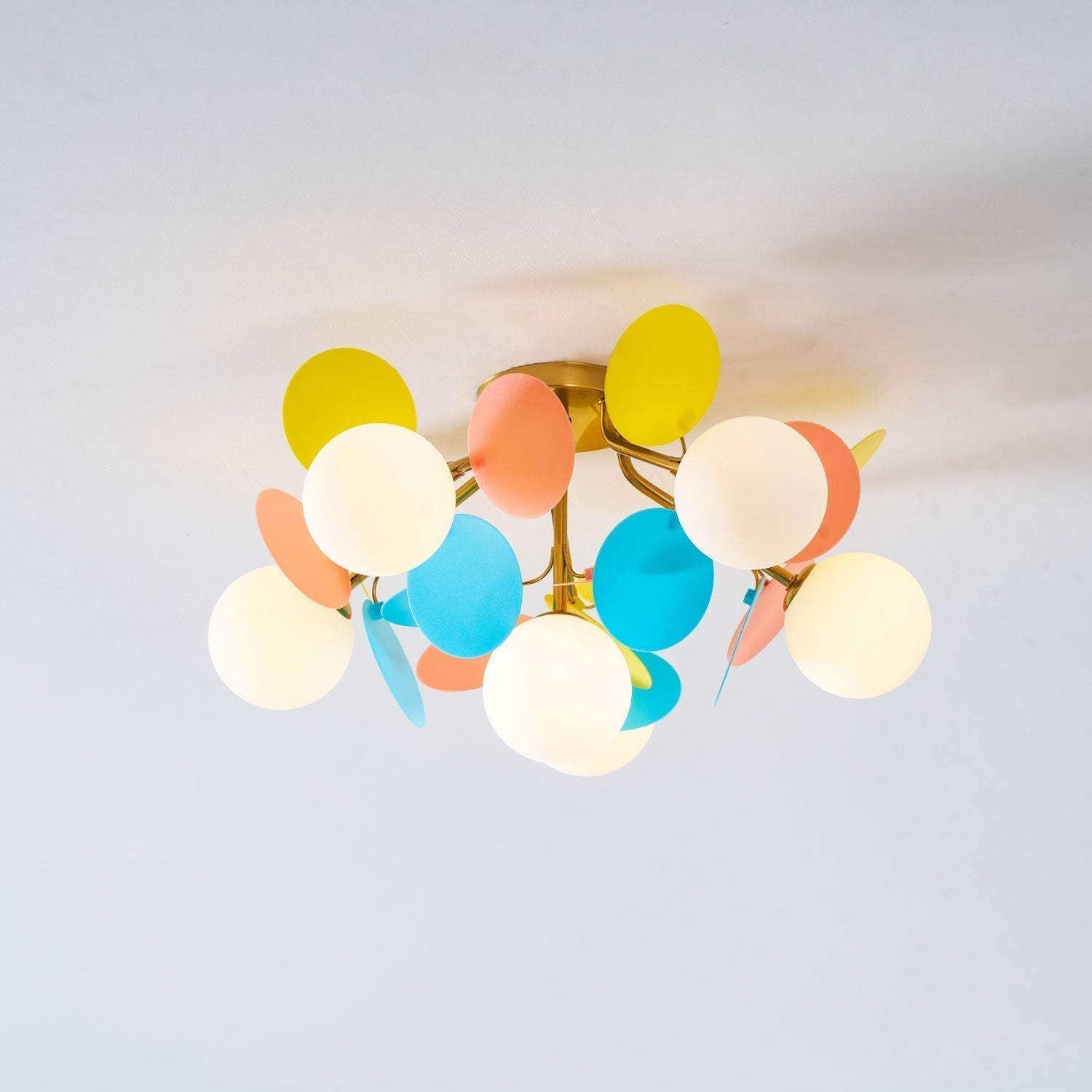 Lampada da soffitto moderna Macaron a globo con LED a 1 luce