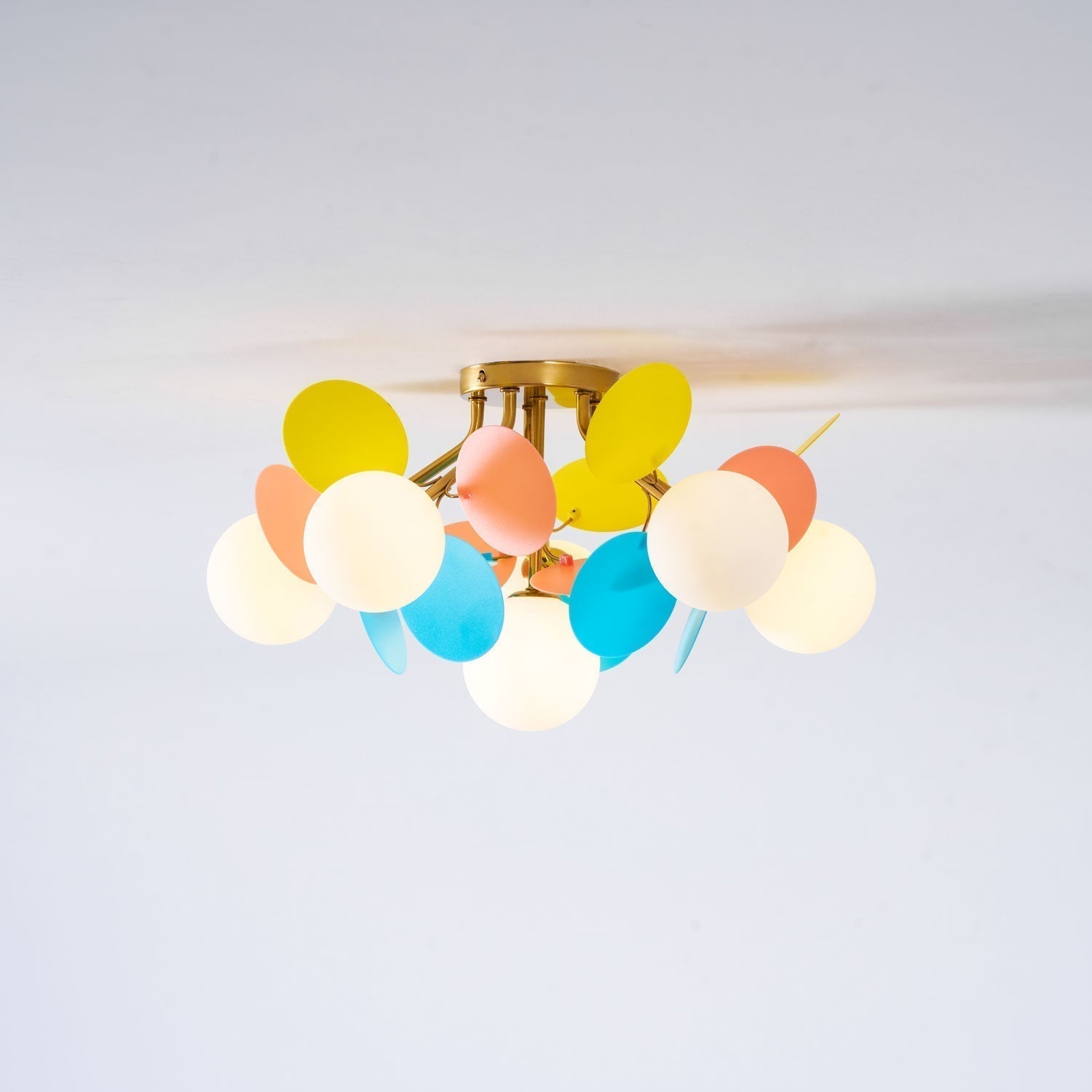 Lampada da soffitto moderna Macaron a globo con LED a 1 luce