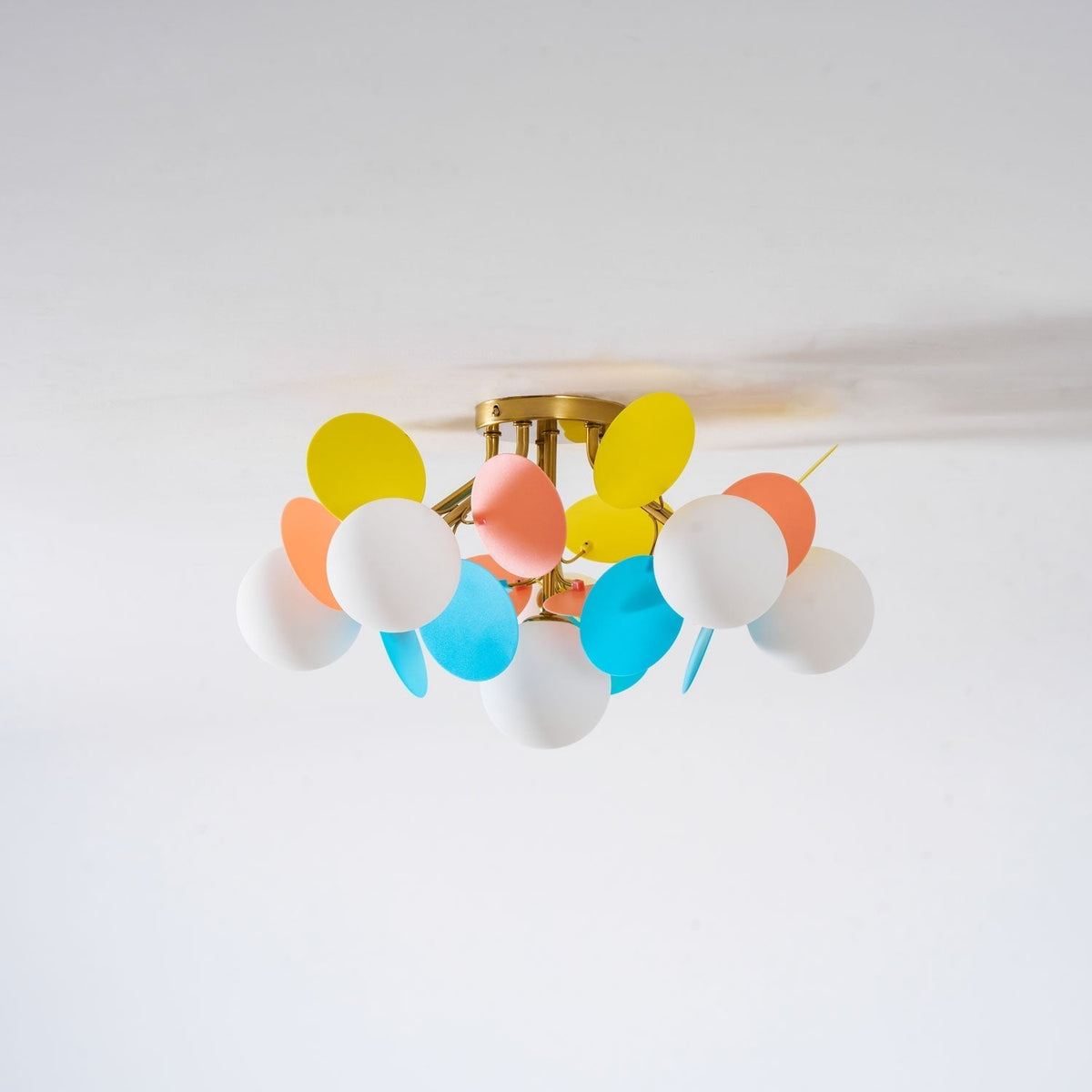 Lampada da soffitto moderna Macaron a globo con LED a 1 luce