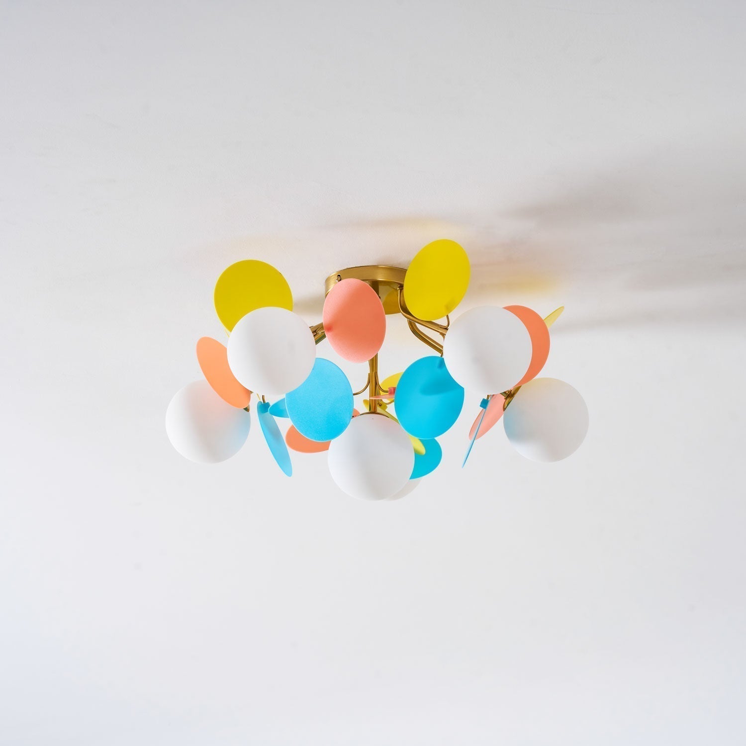 Lampada da soffitto moderna Macaron a globo con LED a 1 luce