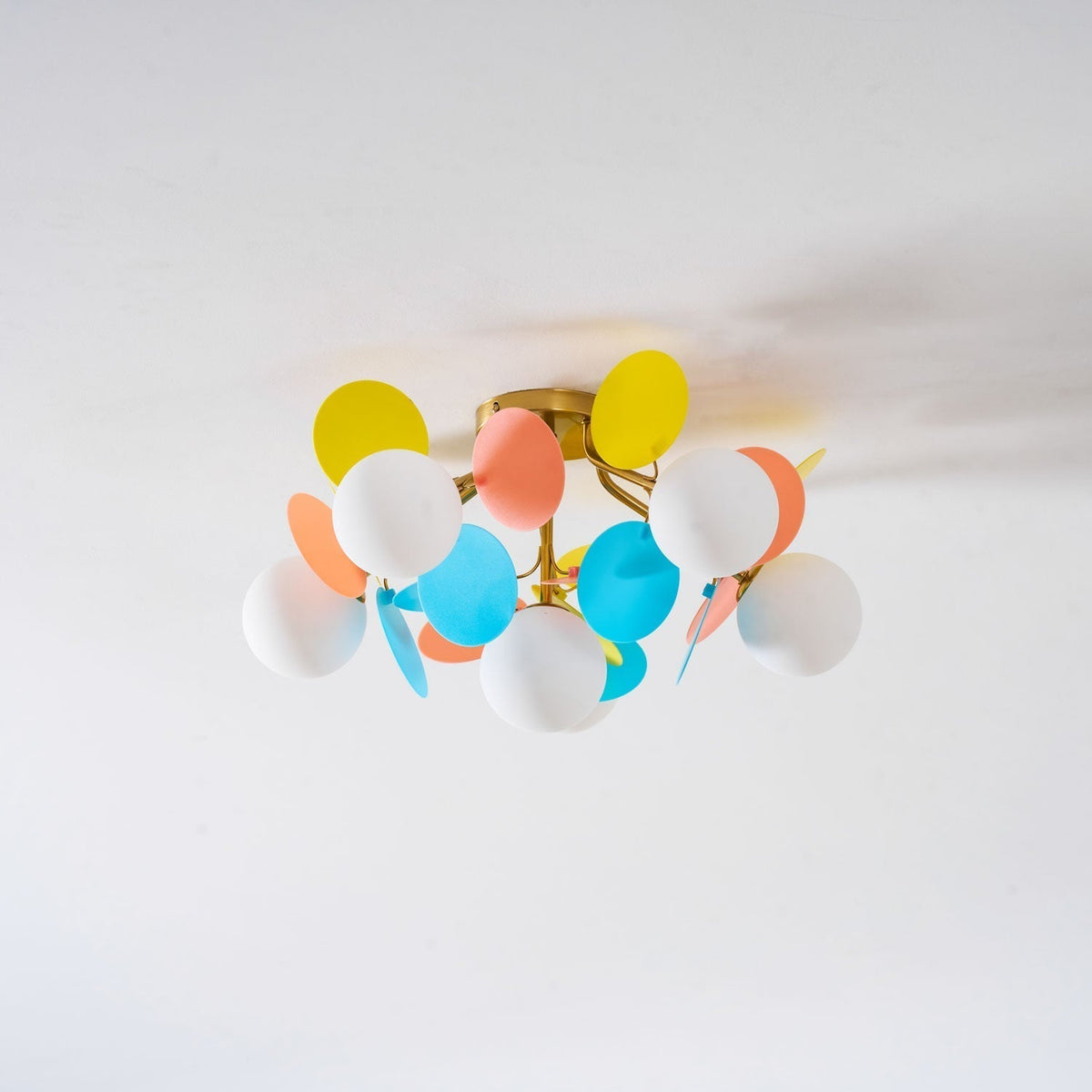 Lampada da soffitto moderna Macaron a globo con LED a 1 luce