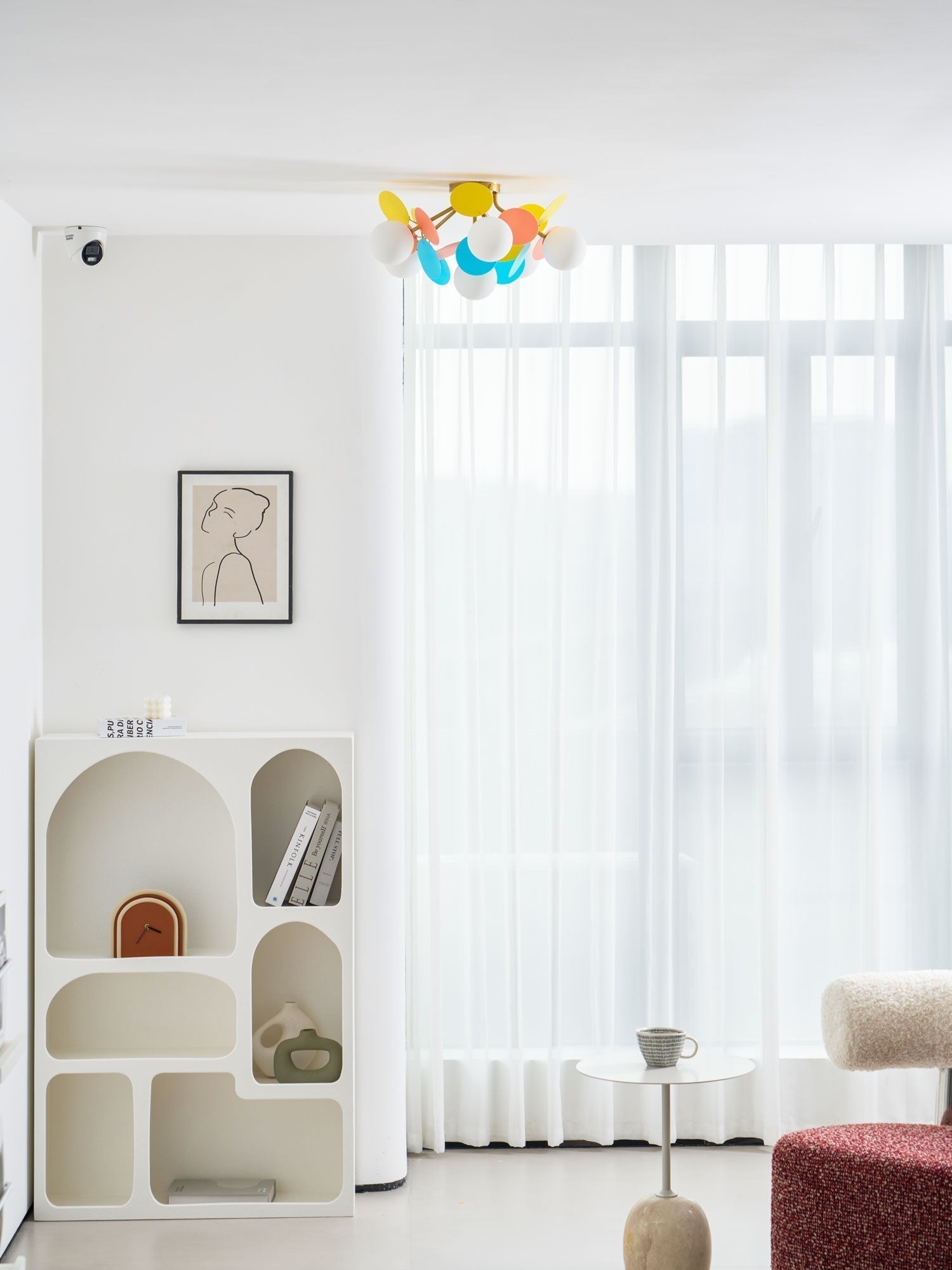Lampada da soffitto moderna Macaron a globo con LED a 1 luce