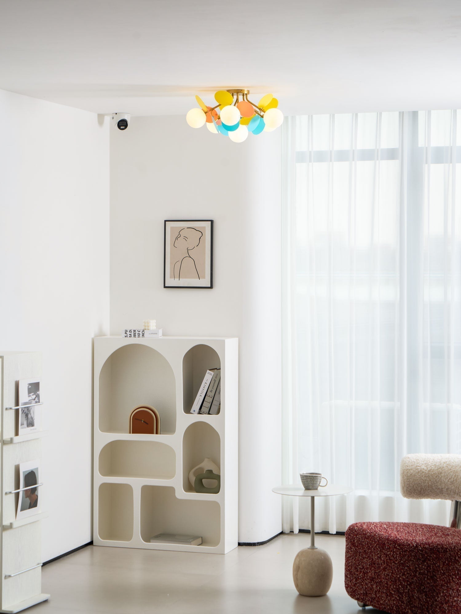 Lampada da soffitto moderna Macaron a globo con LED a 1 luce