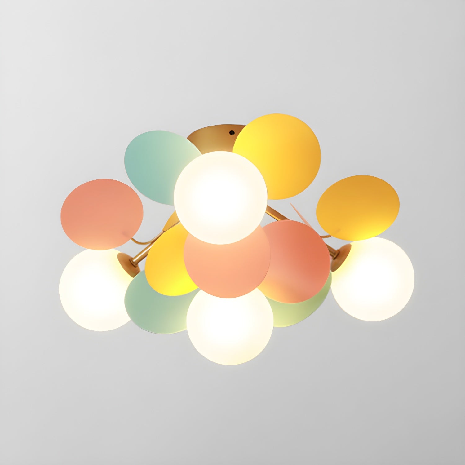 Lampada da soffitto moderna Macaron a globo con LED a 1 luce
