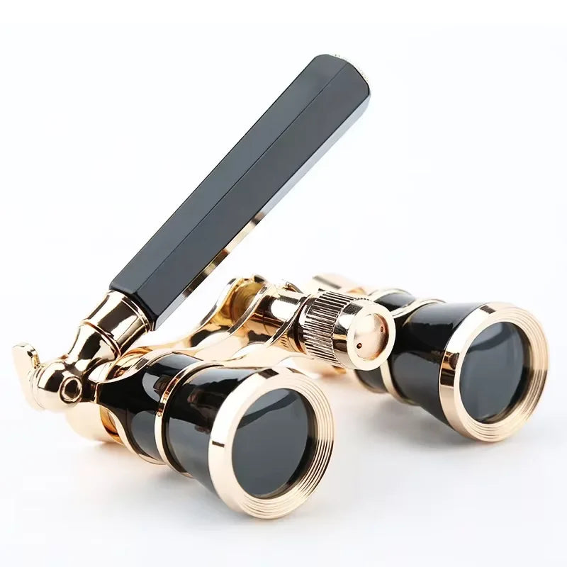 Opera Glasses Binoculars for Theater with Handle Chain Retro Optical Design for Women