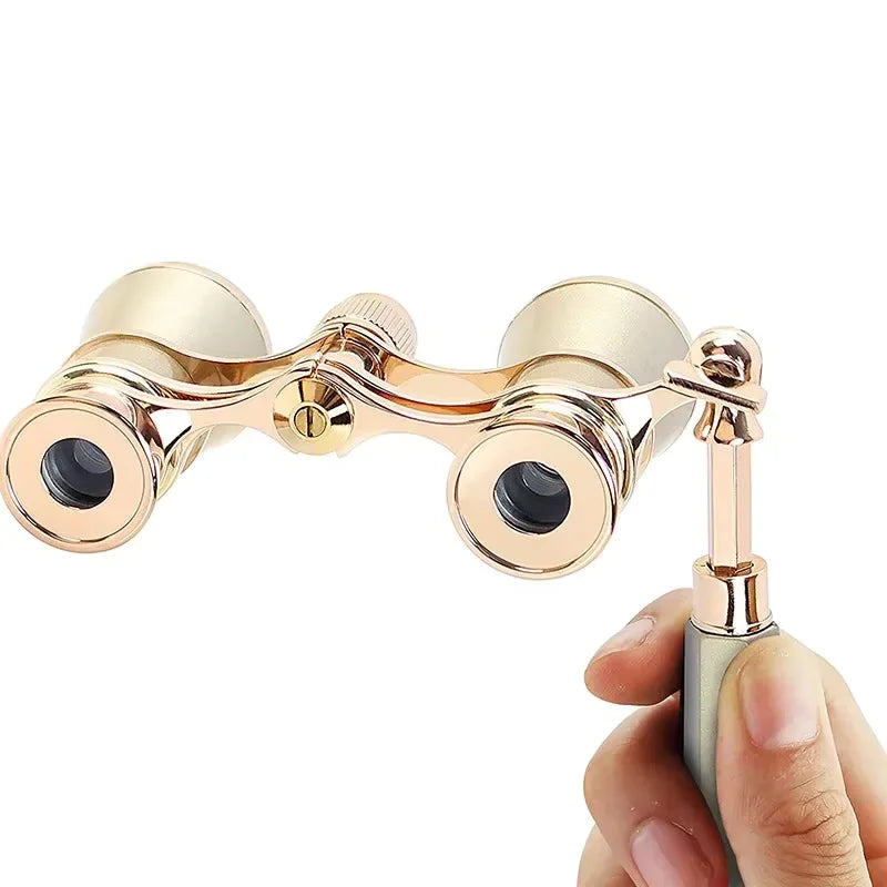 Opera Glasses Binoculars for Theater with Handle Chain Retro Optical Design for Women