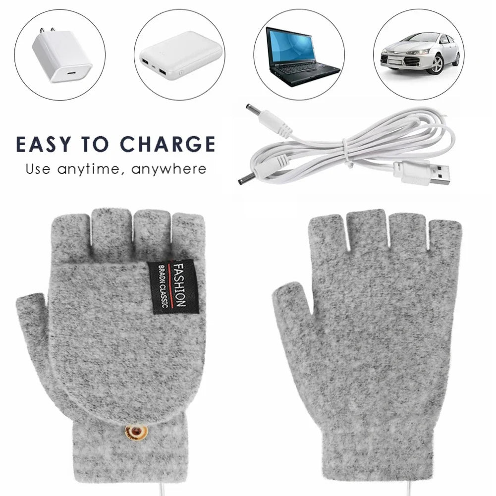Elektriske opvarmede handsker – USB genopladelig vinterhåndvarmer til skisport