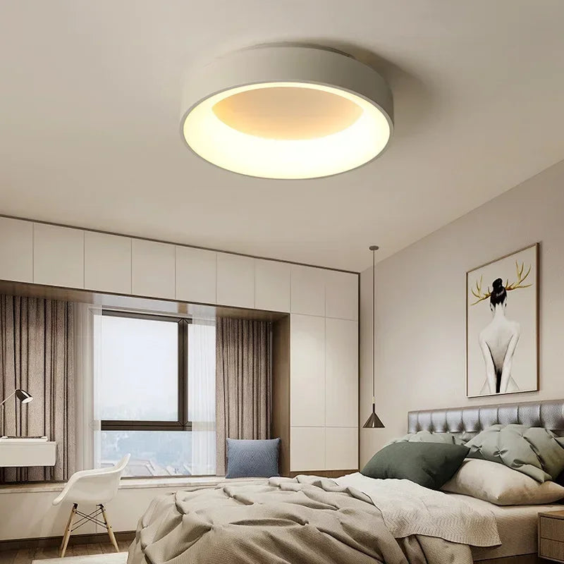 Lámpara de techo LED redonda moderna nórdica de 1 luz