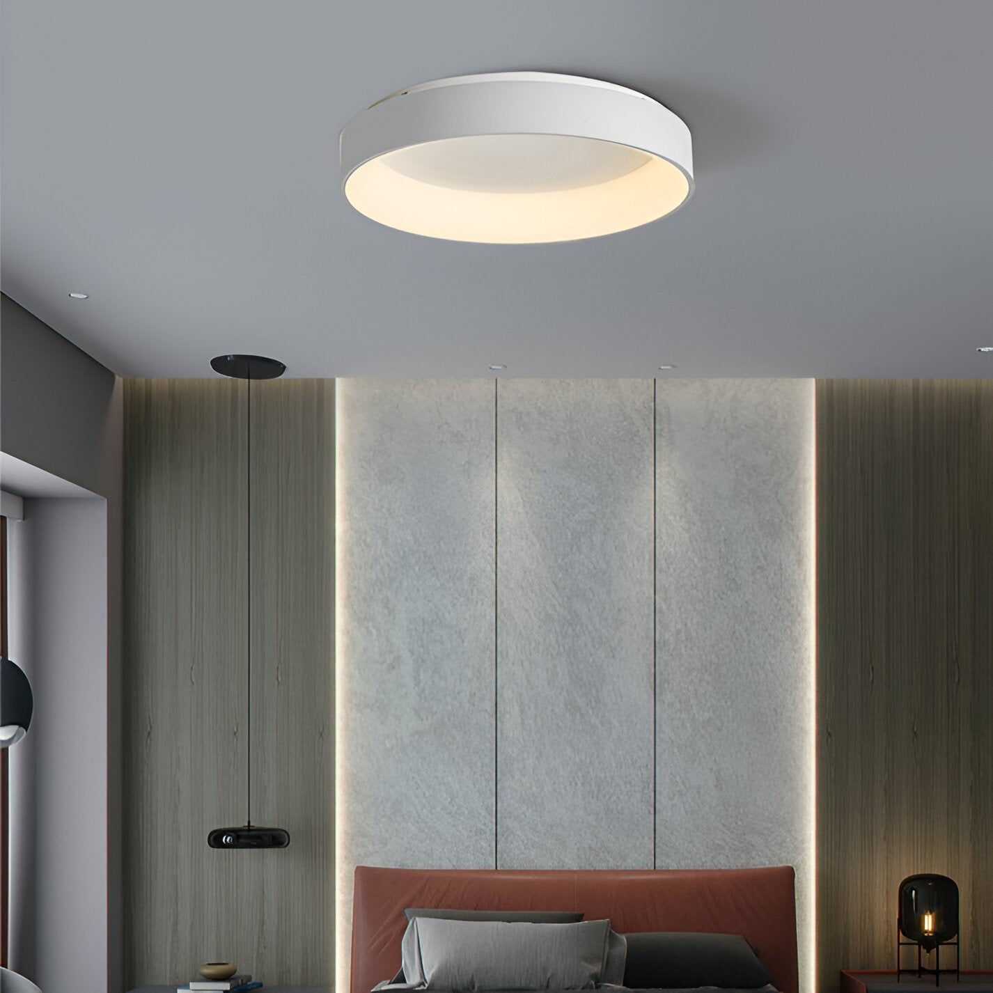 Lámpara de techo LED redonda moderna nórdica de 1 luz