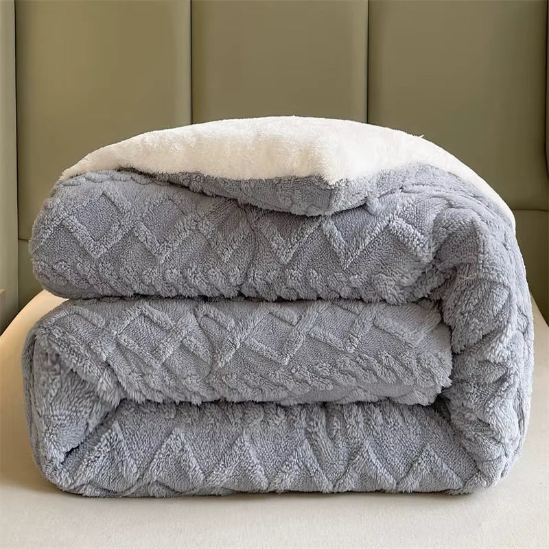 NylaWeave Lamm-Kaschmir Gewichtsdecke, ultra warm für den Winter