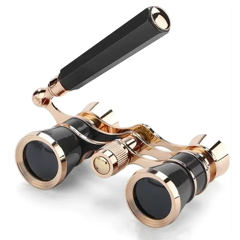 Opera Glasses Binoculars for Theater with Handle Chain Retro Optical Design for Women