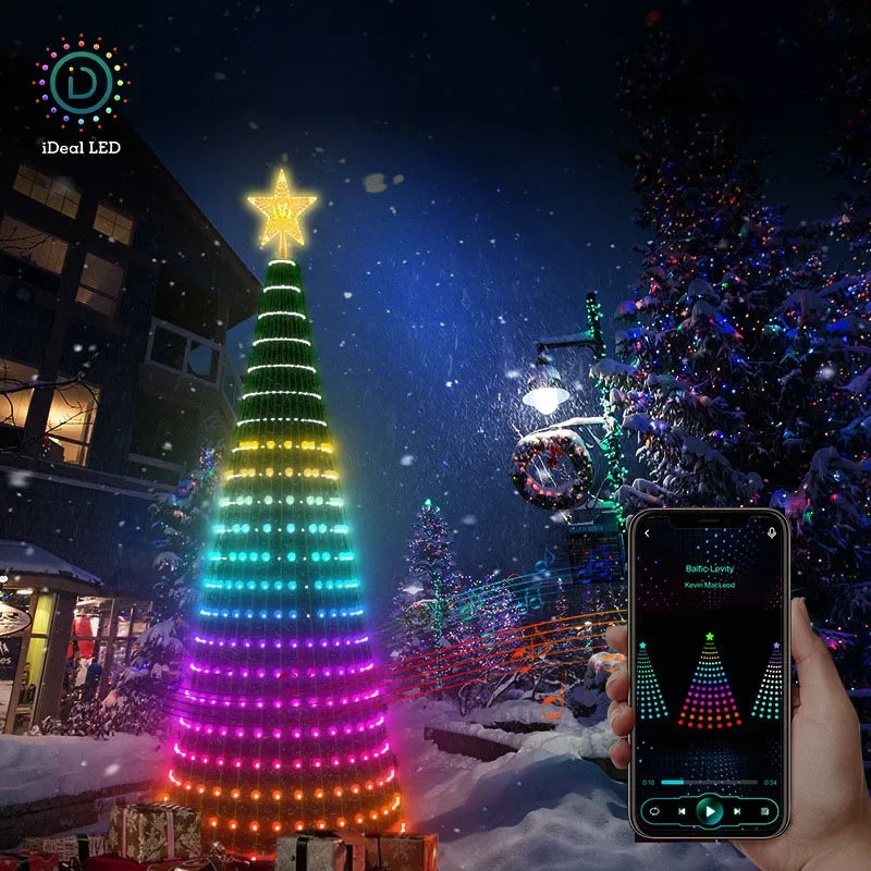 Smart RGB Christmas Tree Lights 400LED App Remote Control Indoor Outdoor Decor