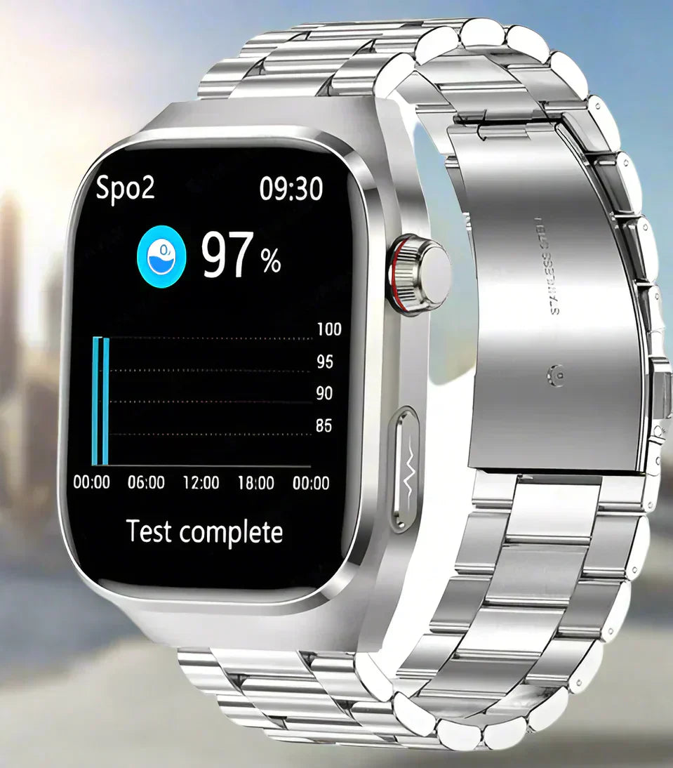 NexaPulse Watch Blood Sugar, ECG, Uric Acid, Bluetooth