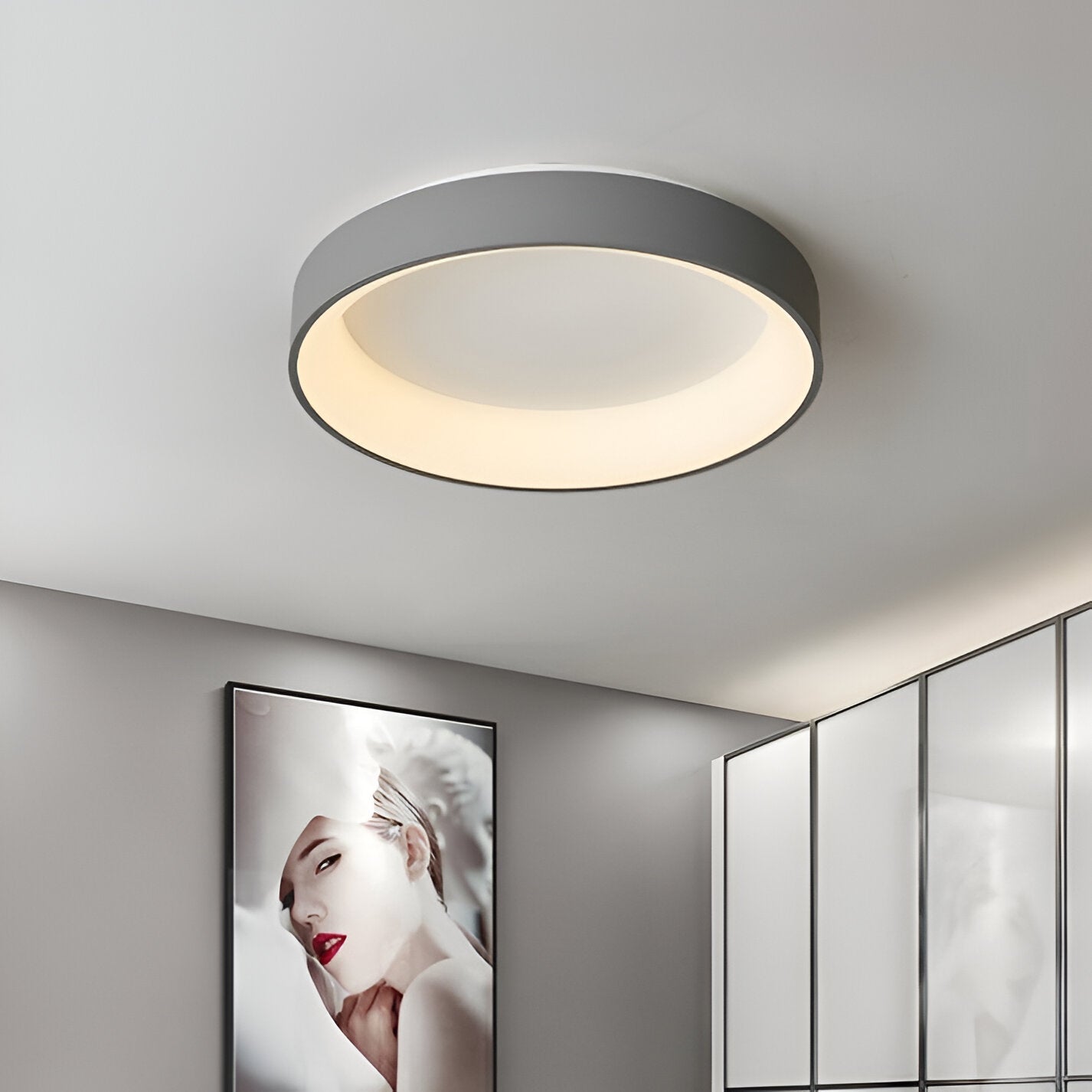 Lámpara de techo LED redonda moderna nórdica de 1 luz