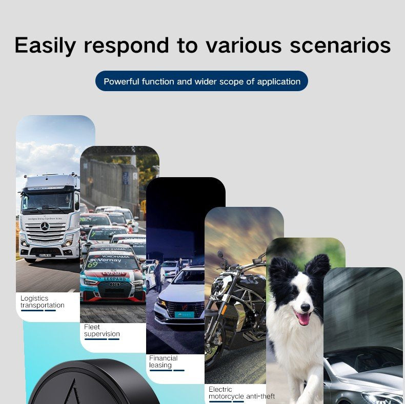 GPS Tracker with Strong Magnetic Attachment | Anti-Loss Vehicle Tracking Device for Cars and Motorcycles