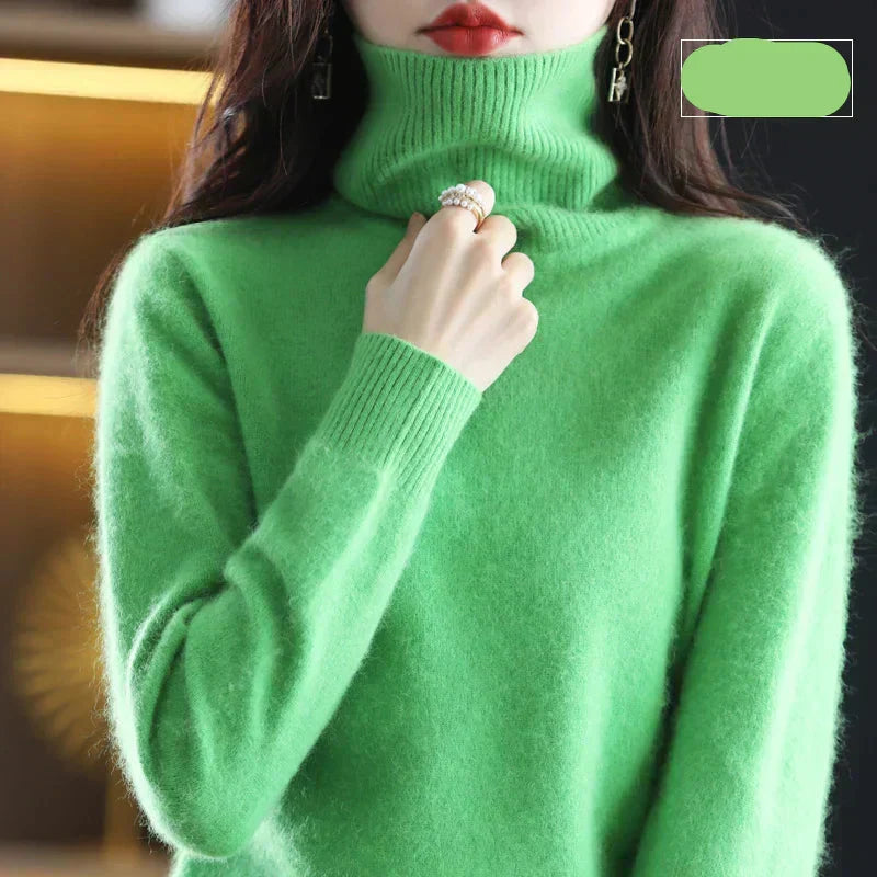 Suéter de cuello alto Nyorelle 100% cachemira para otoño e invierno