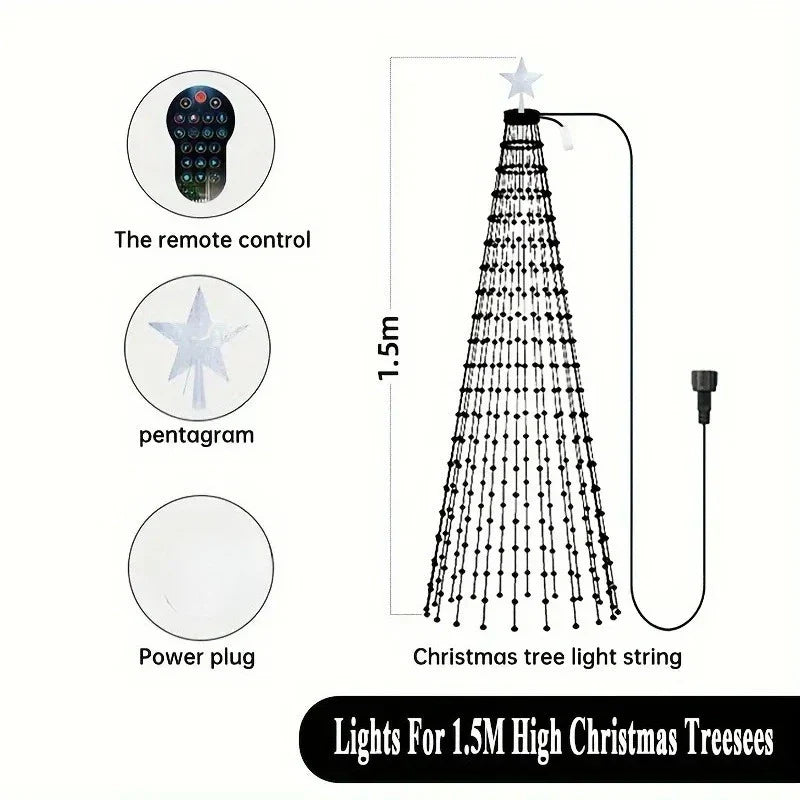 Smart RGB Christmas Tree Lights 400LED App Remote Control Indoor Outdoor Decor