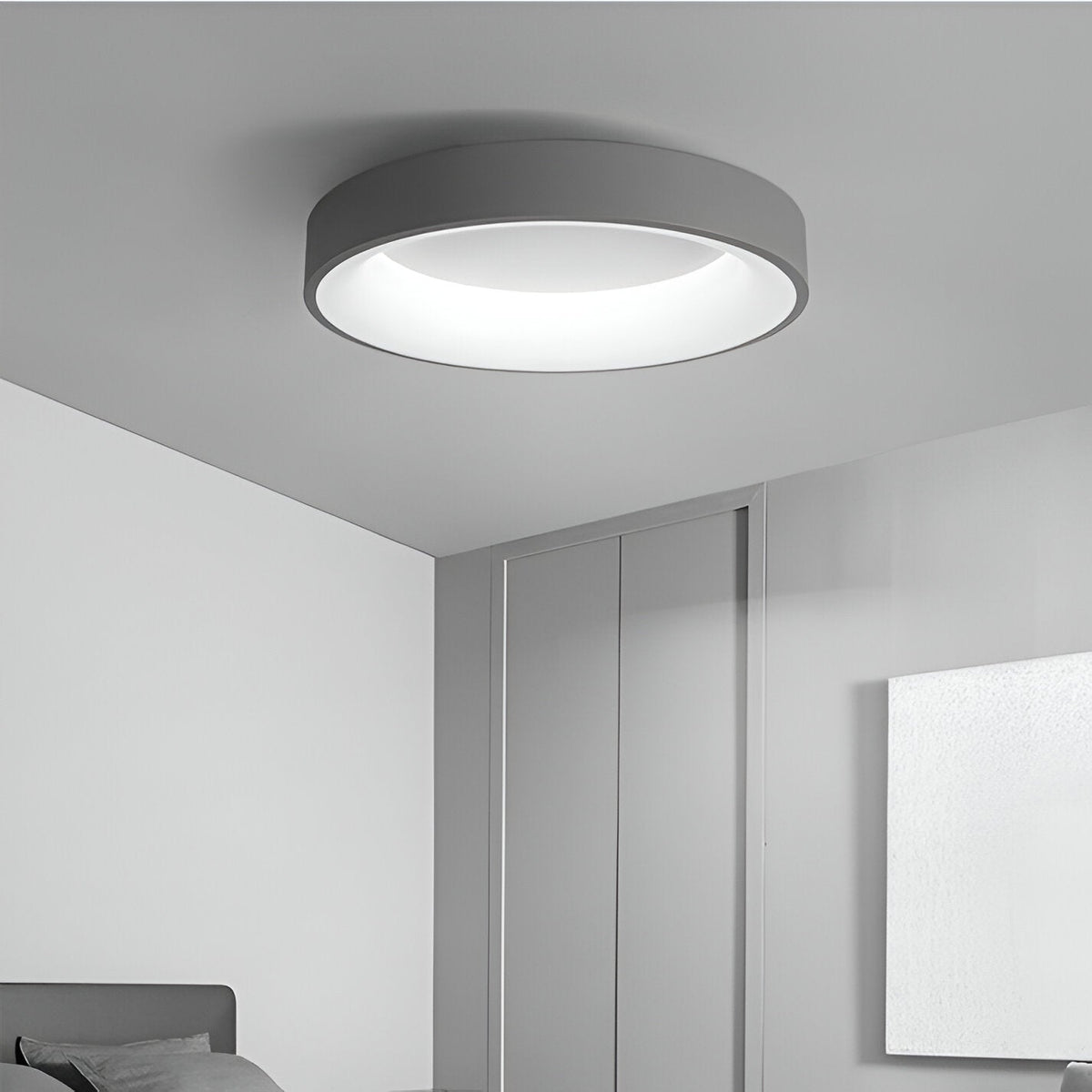Nordische moderne runde LED-Deckenleuchte 1-flammig
