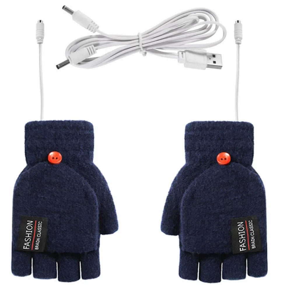 Elektrisch beheizte Handschuhe – USB wiederaufladbare Winter-Handwärmer für Skisport