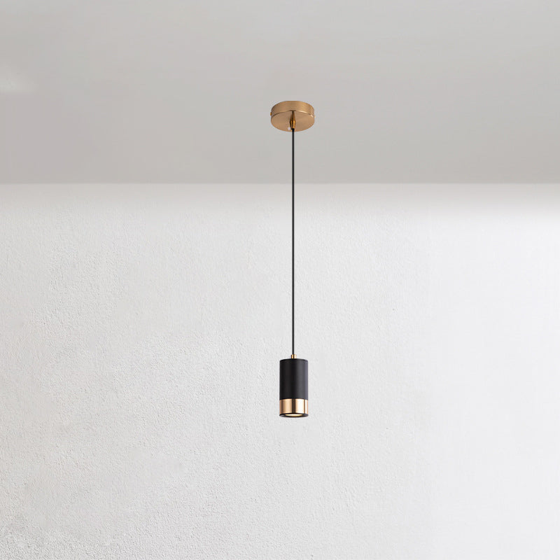 Lámpara colgante nórdica minimalista de columna de hierro 1 luz