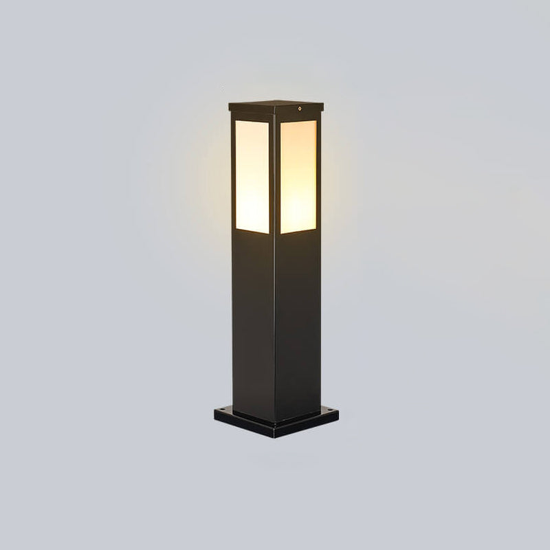 Lámpara Solar Moderna Cuadrada LED para Camino Exterior 1-Luz