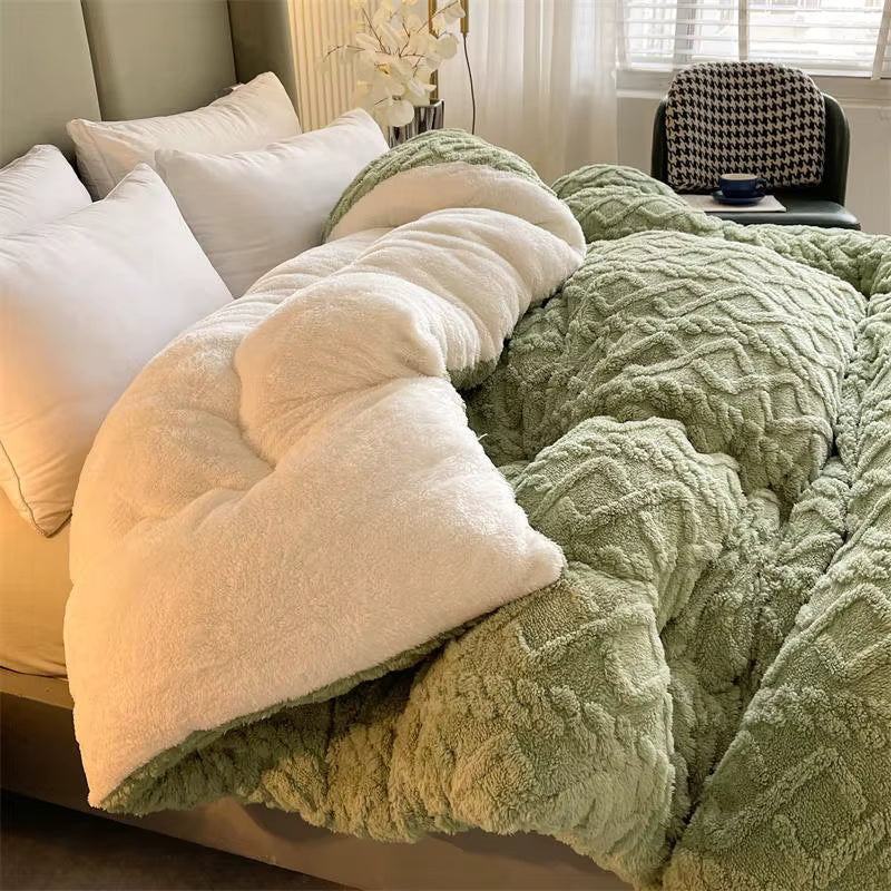 NylaWeave Lamm-Kaschmir Gewichtsdecke, ultra warm für den Winter