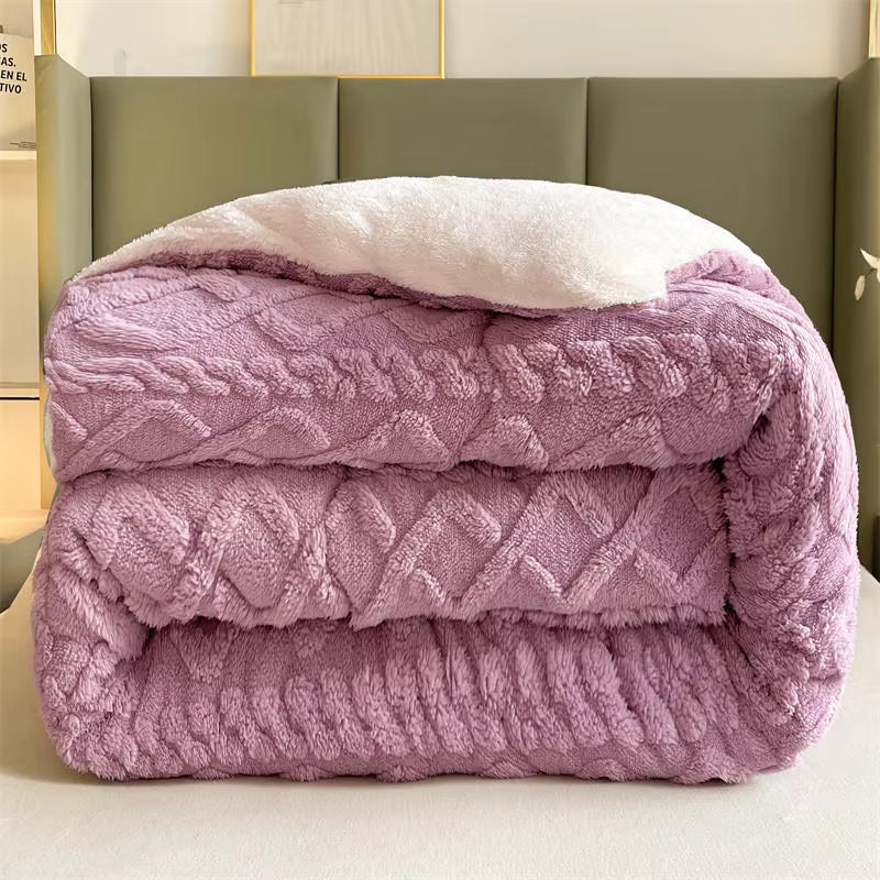 NylaWeave Lamm-Kaschmir Gewichtsdecke, ultra warm für den Winter