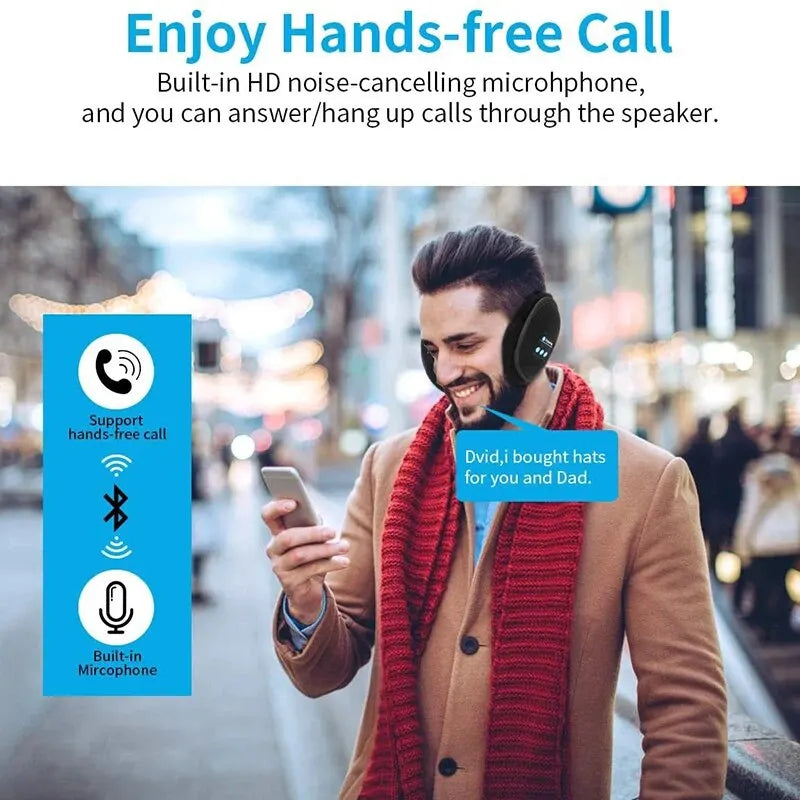 Bluetooth kabellose Musik-Ohrenschützer Winterwarme Samt-Sport-Ohrenschützer zum Laufen