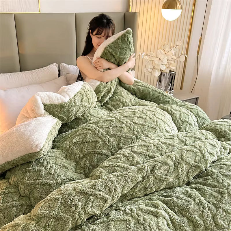 NylaWeave Lamm-Kaschmir Gewichtsdecke, ultra warm für den Winter