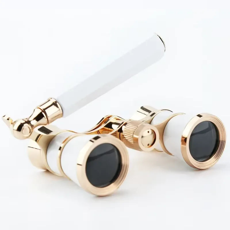 Opera Glasses Binoculars for Theater with Handle Chain Retro Optical Design for Women
