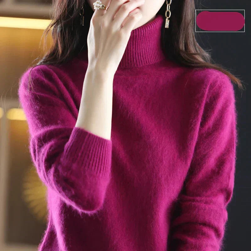 Suéter de cuello alto Nyorelle 100% cachemira para otoño e invierno