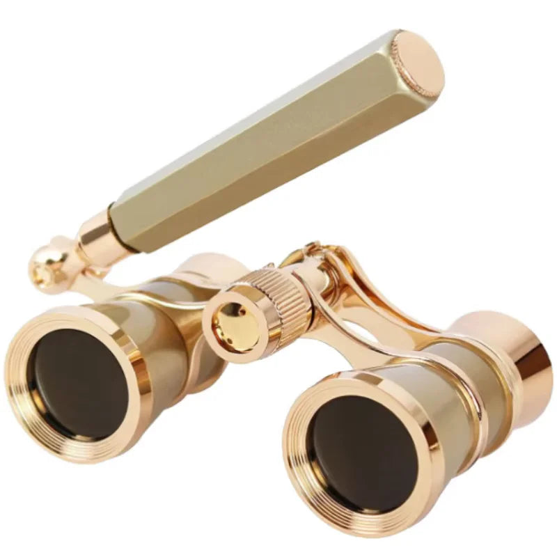 Opera Glasses Binoculars for Theater with Handle Chain Retro Optical Design for Women