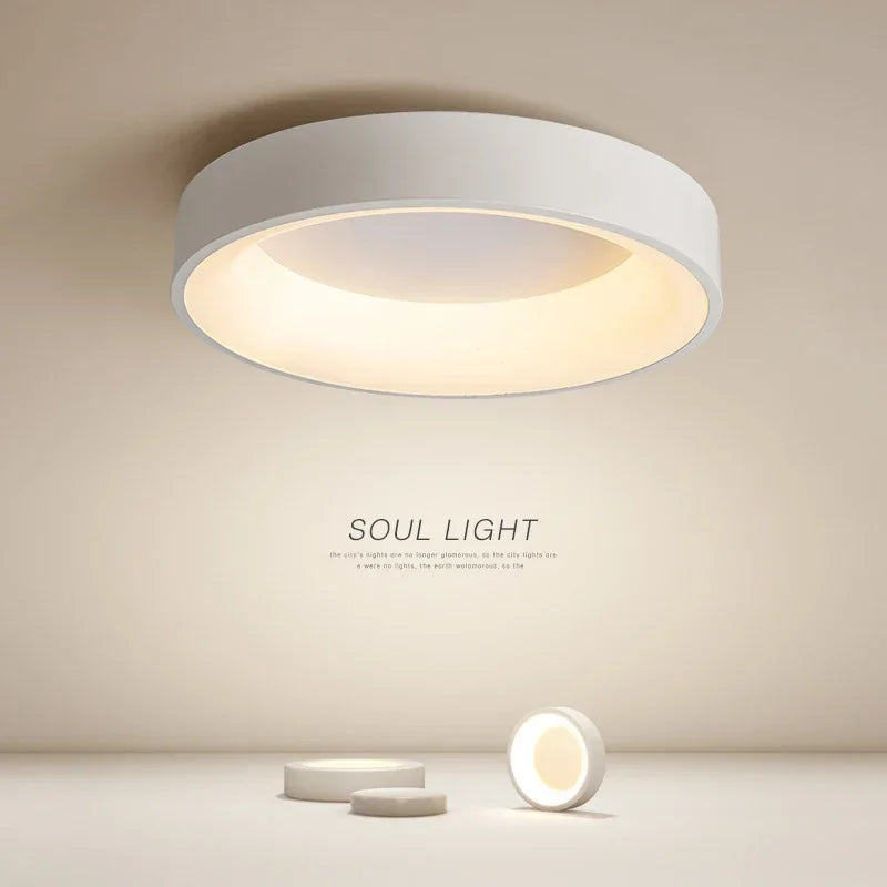 Lámpara de techo LED redonda moderna nórdica de 1 luz