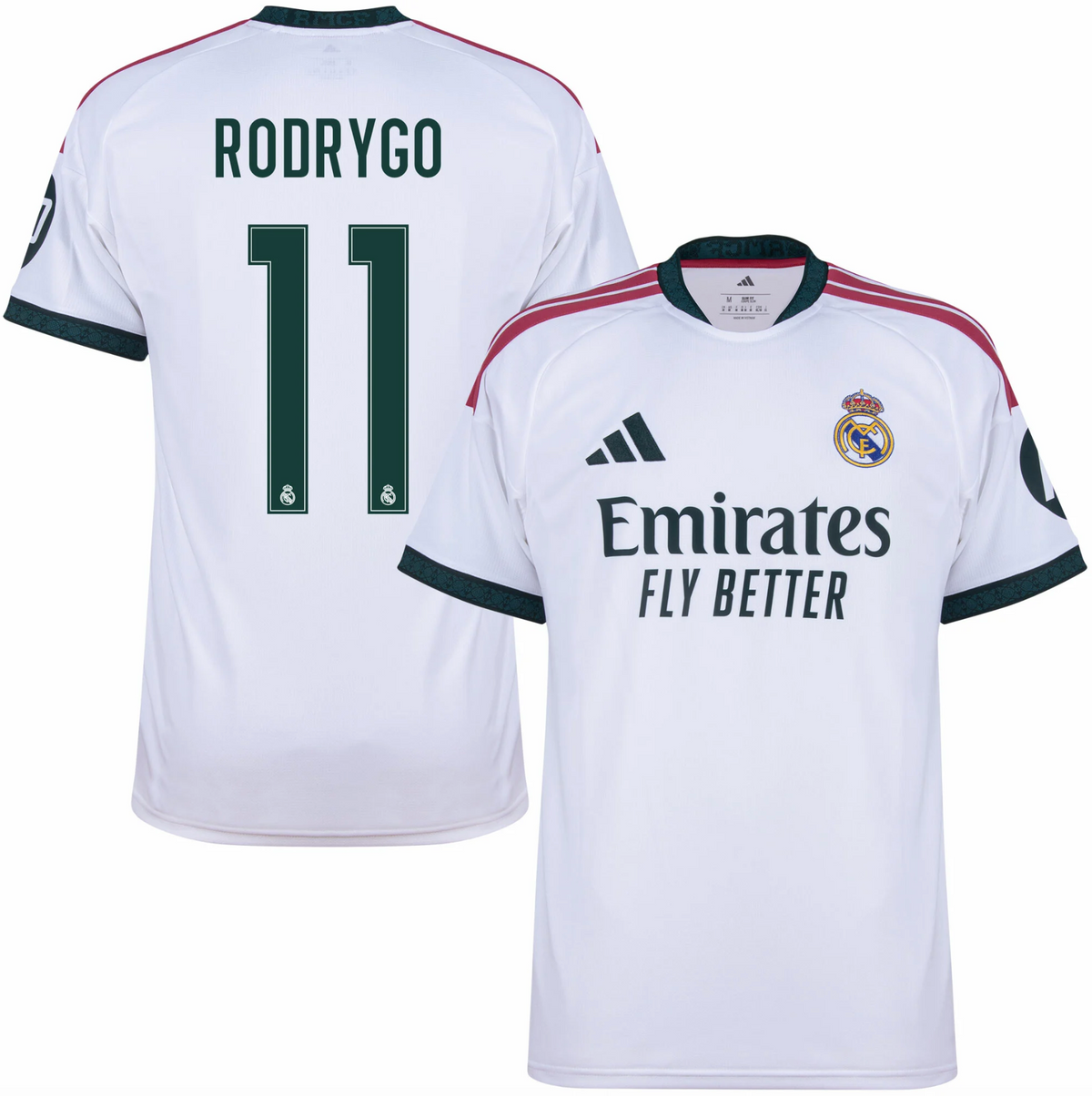 Real Madrid 26/27 Home Jersey (Player Version) — Rodrygo 11 — Champions Patch