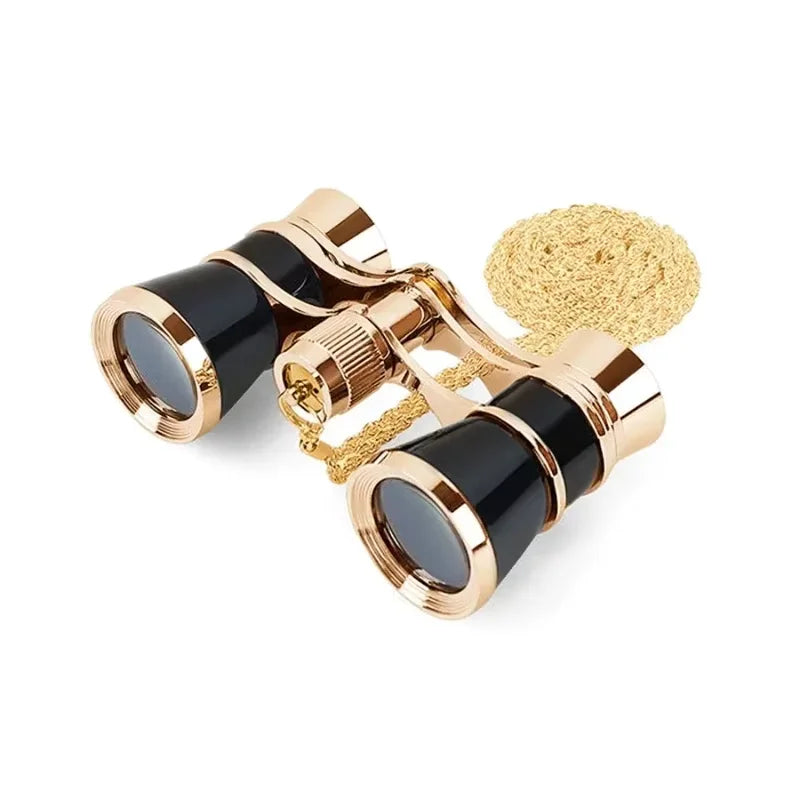 Opera Glasses Binoculars for Theater with Handle Chain Retro Optical Design for Women