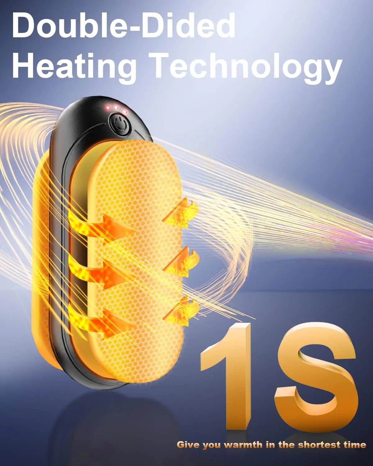 Calentadores de manos recargables de 14000mAh, paquete de 2 – Calentador portátil de bolsillo para invierno
