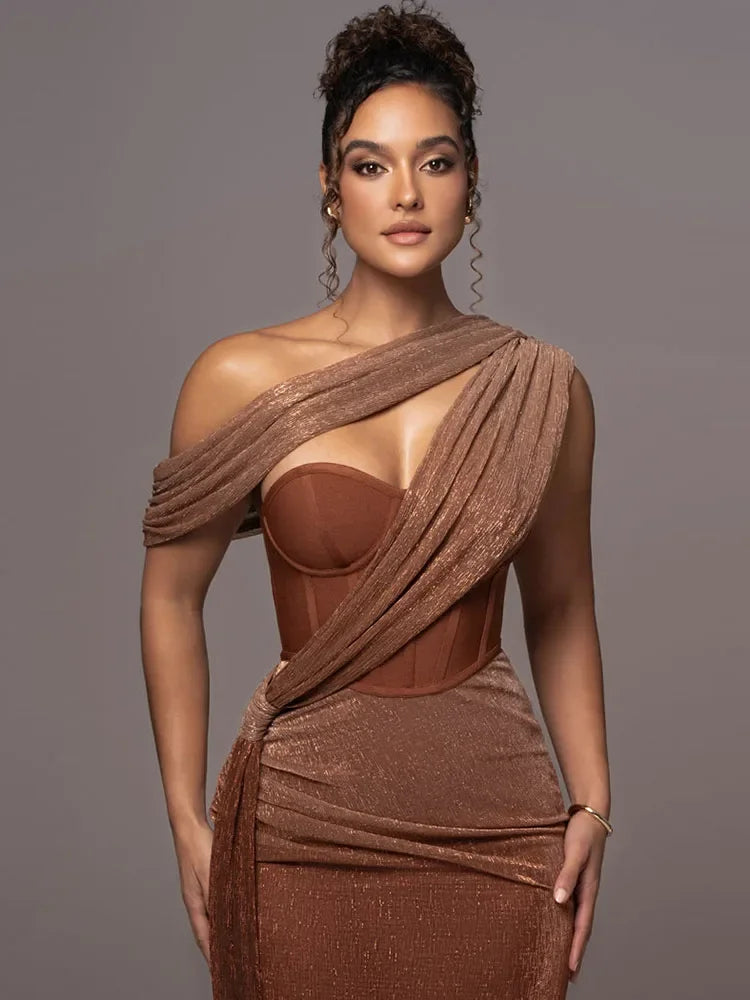 Puili | Damen Luxuriöses Statement Kleid