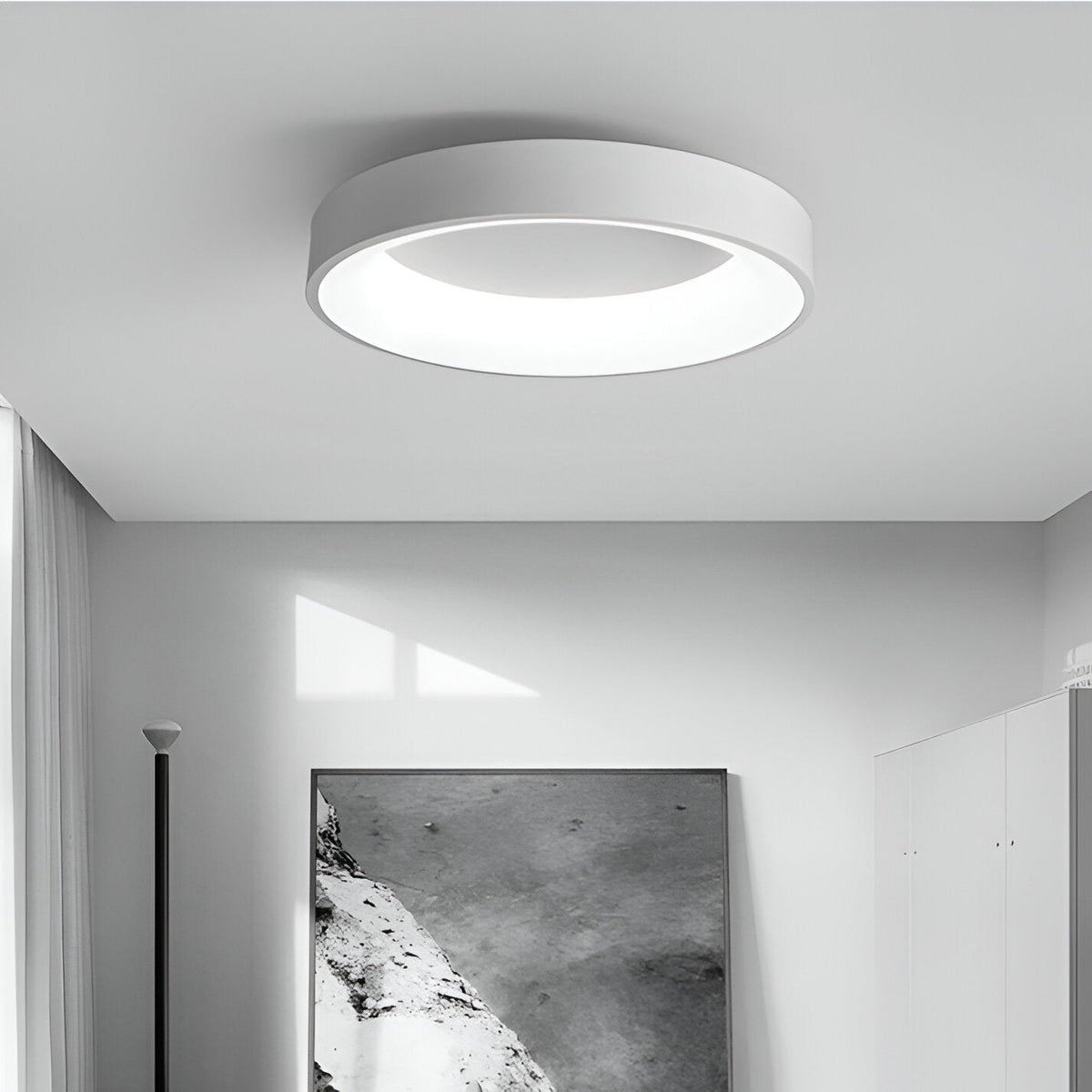 Nordische moderne runde LED-Deckenleuchte 1-flammig